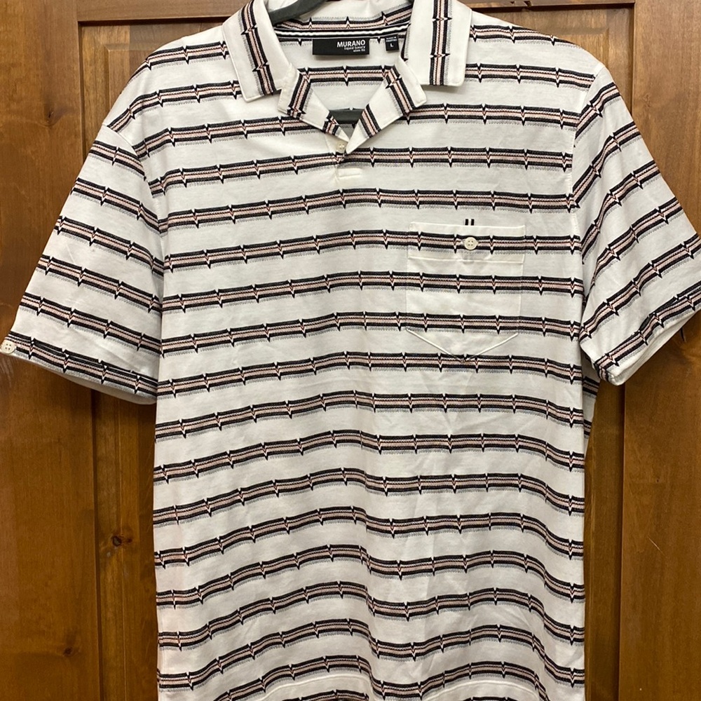 Murano Mens short sleeve dress shirt (Large)